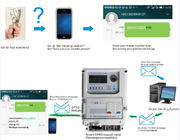 STS GSM الكهرباء نظام بيع الإيرادات متعددة متوافقة مع تيارات الهواتف المحمولة العادية المال السريع إلى الوراء